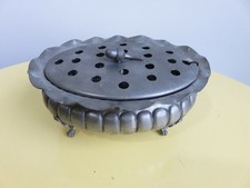 vecchio vassoio porta caramelle vintage con ghianda FAIB PELTRO centro tavola in