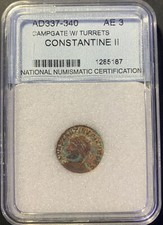 AD 337-340 AE 3 Campgate con