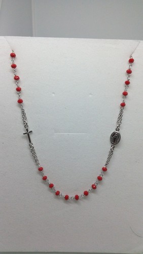 Collana rosario argento - collana,