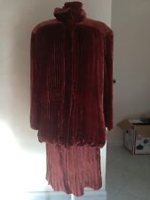 Completo vintage donna Giorgio Correggiari giaccia e gonna in velluto.