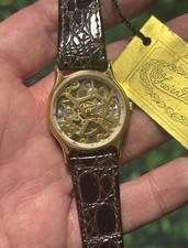 😍 NOS come nuovo! Orologio vintage anni 80 LUCIAN PICARD DUFONTE quadrante scheletro carica manuale