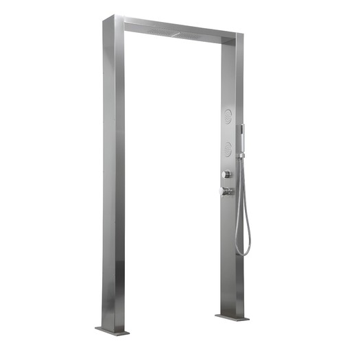 Doccia doppia inox acero - doccia, da
