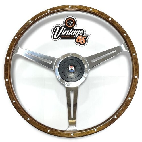 Volante legno lucido a - volante, 17"
