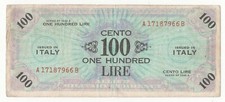 100 AM LIRE SERIE 1943 A
