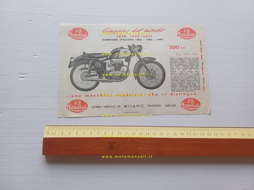 Mondial 200 extra lusso 1954 - extra,