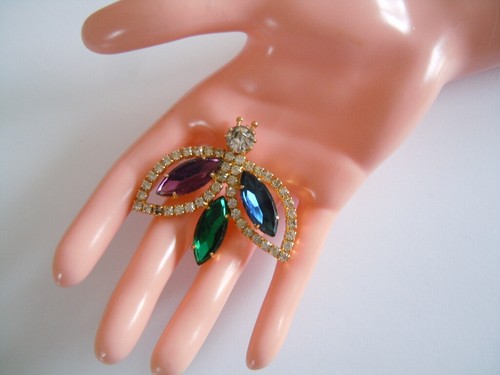 Spilla pietre strass chiaro - strass,