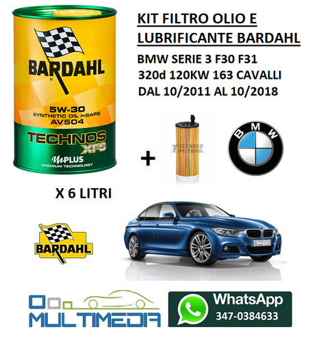 Filtro olio bardahl - lt,