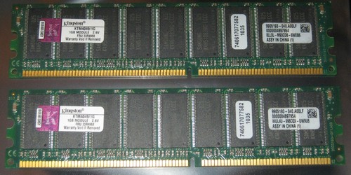 Kit 2gb kingston ddr1 - ddr1, ram