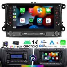 DAB+ per Golf 5 6 Plus Touran Caddy Jetta autoradio Android 14 4+64G Carplay GPS