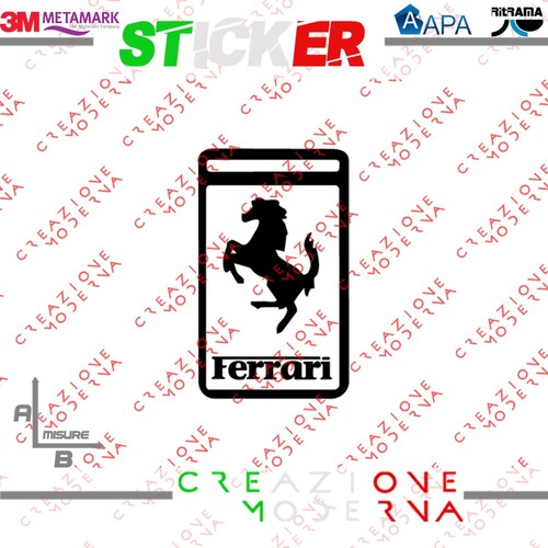 Adesivo sticker ferrari - ferrari, misure