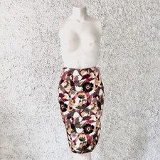 VERONICA DAMIANI GONNA TUBINO ADERENTE FIRMATA BRAND DESIGNER STILISTA FLOREALE 