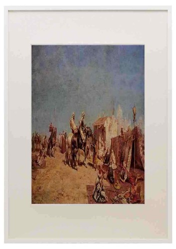 Quadro stampa con - , cornice