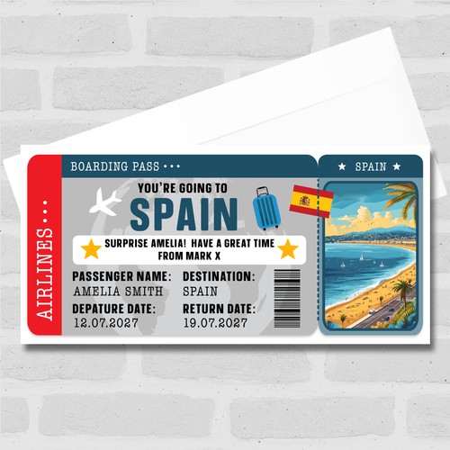 Carta imbarco spiaggia spagna - carta,