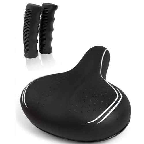 Sella nera coppia manopole - sella, +
