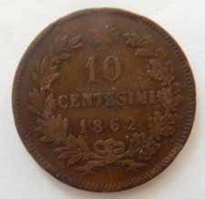 10 CENTESIMI 1862 - REGNO D'ITALIA