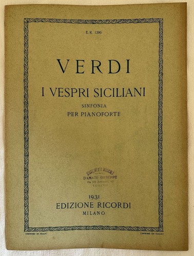 Giuseppe verdi vespri - i,