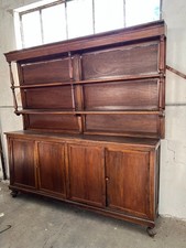 CREDENZA LIBRERIA RETRO BANCO IN LEGNO MASSELLO PRIMA META' DEL 900