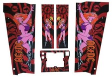 KIT COMPLETO DECALS CABINET FLIPPER PINBALL ACDC LUCI STERN