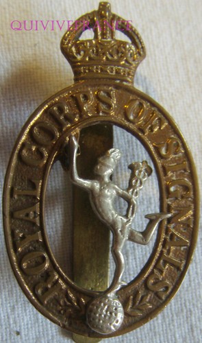 In21725 cap badge ww2 - -, royal