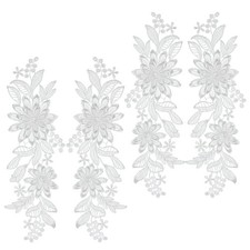 4 PCS White Flower Lace