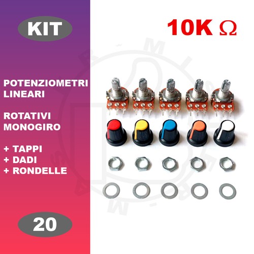 Potenziometro 10k ohm lineare - ohm,