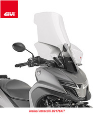 GIVI Parabrezza / Lastra con Attacchi 73x59cm per YAMAHA Tricity 125 2025