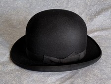 copricapo di classse - Borsalino Bombetta nera - originale - primi del 1900
