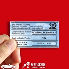 1 Adesivo etichetta Alfa