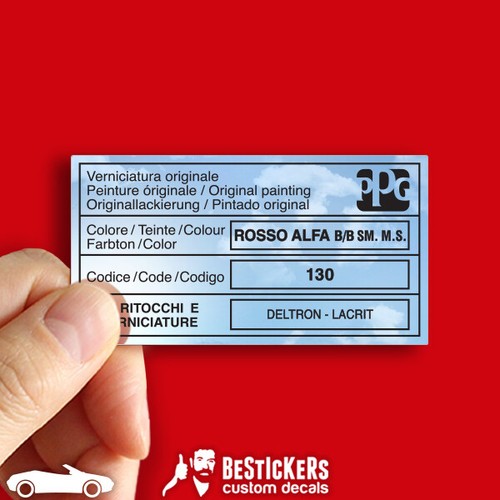 Adesivo etichetta alfa - adesivo,