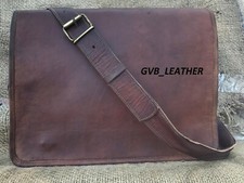 Borsa portadocumenti da uomo in vera pelle vintage messenger tracolla valiget...