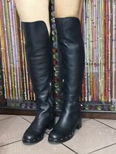 Stivali Di Vera Pelle Pollini N 40 Boho Chic Tacco Basso Primavera Autunno