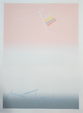 Valentino Vago (1931-2018) Litografia Originale Opera 1986 Certificato cm 76x56