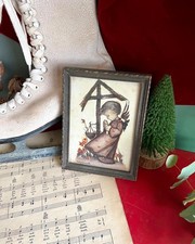 Stampa cherubino angelo bambino Hummel con cornice vintage