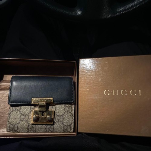 Gucci tri fold wallet beige - tri,