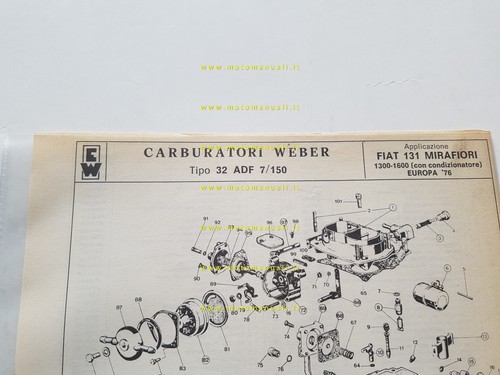 Weber carburatore adf 150 - weber, 7/150