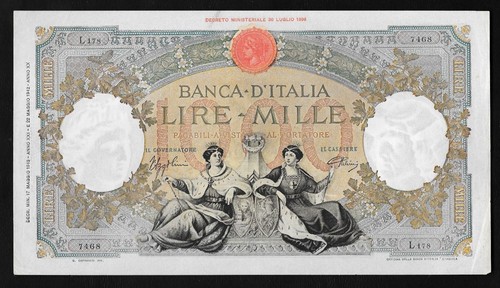 Italia banconota 1000 lire - italia,