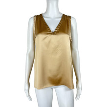 Canotta LAFAYETTE 148 NEW YORK seta raso e opaco REVERSIBILE oro medio - NTSF