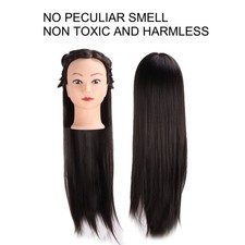 .›Manichino Capelli Lunghi Testa Parrucchiere Professionale Pratica Capelli Styling Treno