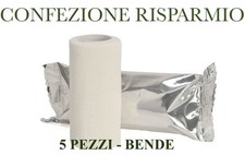 Benda ossido di zinco Confezione 5 Pz per bendaggi funzionali mt 5x 10 cm