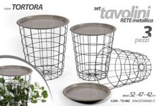 SET TAVOLINI 3 PEZZI IN RETE