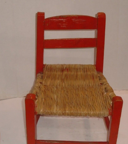 Sedia bambino legno paglia