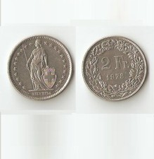 1978 HELVETIA 2 FRANC SWISS