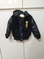 giubbotto bimba nero original Marines taglia 2 anni con cappuccio  pellicciotto