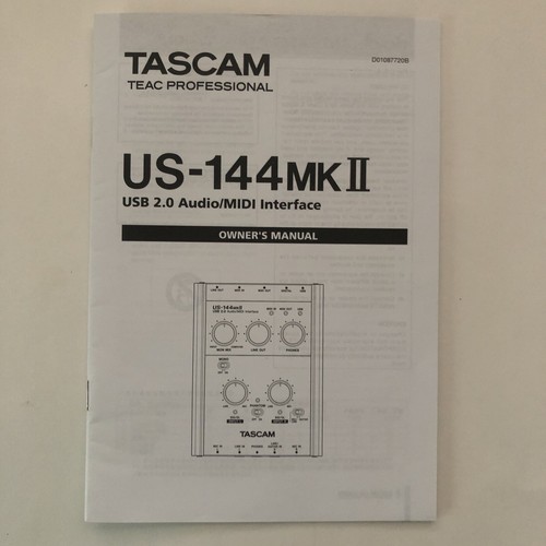 Tascam 144mkii manuale - us-144mkii,