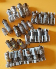 Lotto 27 valvole: Philips, Telefunken, Gbc; da magazzino non testate, NOS
