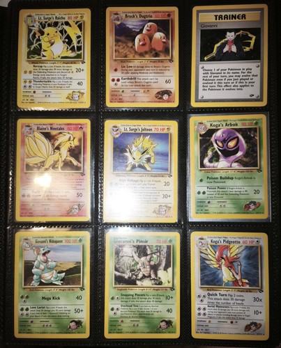 Pokemon card set gym challenge - card,