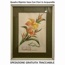 Quadro dipinto vaso con - dipinto, fiori
