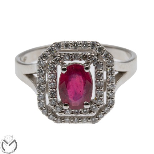 Anello oro bianco - 18, kt