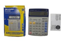 *HH* Calcolatrice Sharp elsi mate EL 2125E electronic calculator euro conversion