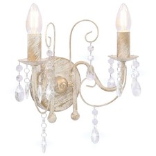 Lampada da Muro con Perle Rosa